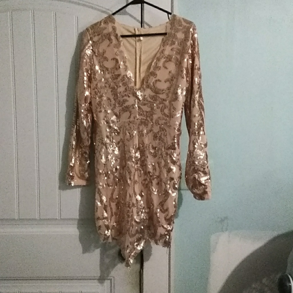 Rose sequined dress